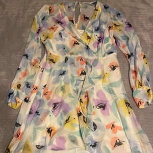Calvin Klein dress- size 12- floral design over white underlay